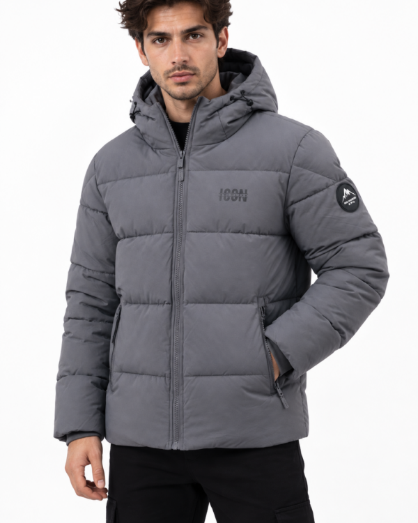 ICON heren gewatteerde winterjas met ICON Original-tekstlogo
