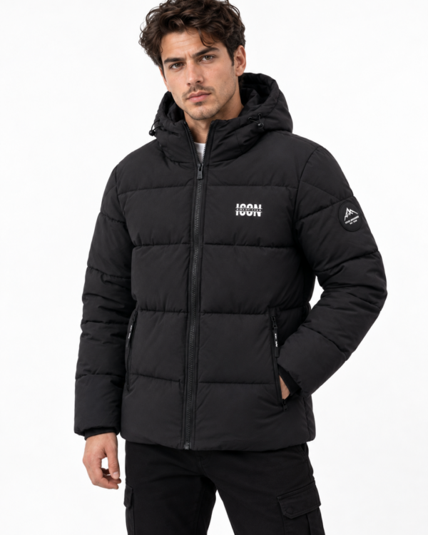 ICON heren gewatteerde winterjas met ICON Original-tekstlogo