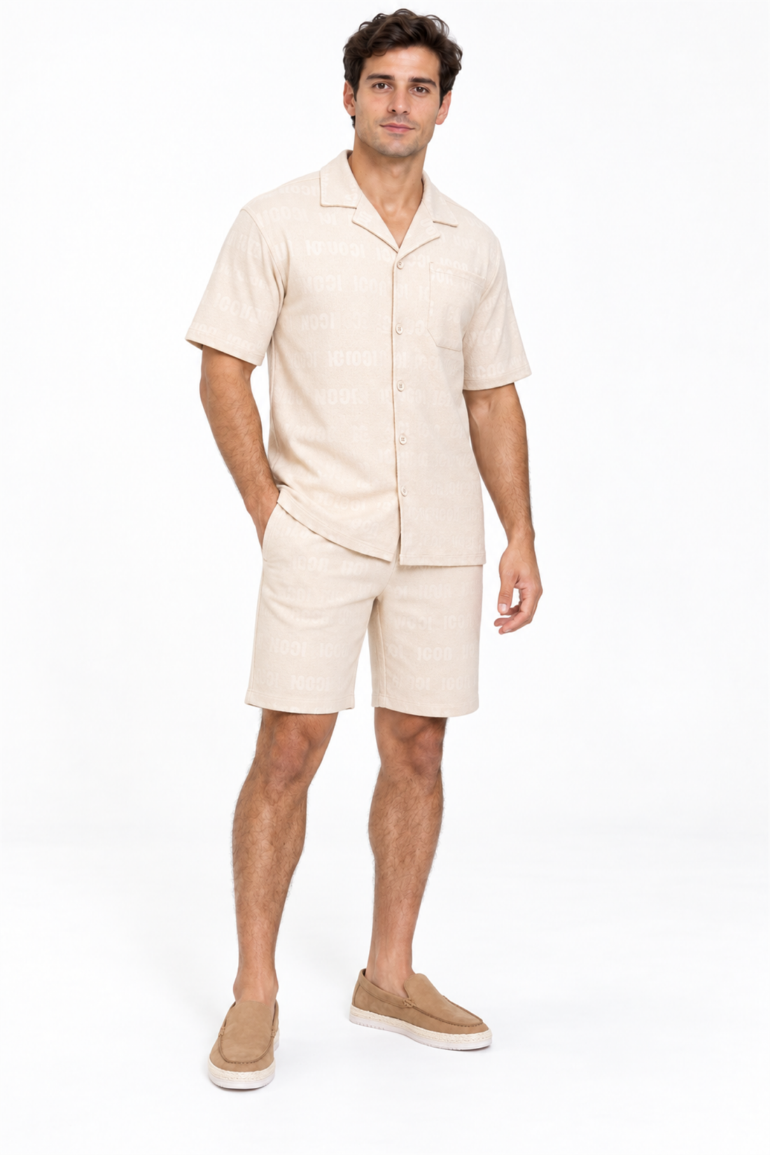 ICON Original Men Overhemd TX1311-4 – Beige